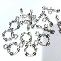 Silver T Lock Fancy Metal Oxidized - £14.15 GBP