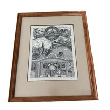 Port Washington Fish Day 1993 Pen Ink Print 13/100 Unknown Artist Wisconsin - $1,382.62 MXN