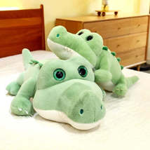 New 1pc Soft Big Eyes Crocodile Plush Toy Fluffy Full Stuffed Animal Pillow Doll - £5.15 GBP+