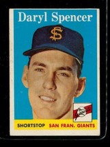 Vintage Baseball Trading Card Topps 1958 #68 Daryl Spencer San Francisco Giants - £8.35 GBP
