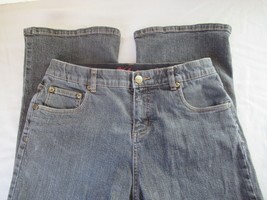 Woolrich jean pants denim Size 8 black  straight leg inseam 26&quot; - £12.49 GBP