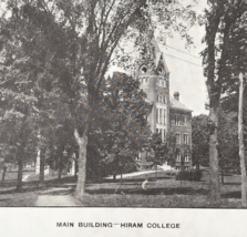 1920s Hiram College Hinsdale Hall Old Main Building Postcard Hiram, OH Ohio - £7.46 GBP