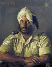 Giclee Art WWII Sikh-Atma Singh by John Berry.   Print Canvas Painting - £6.88 GBP+