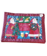 Christmas Table Place Mats Appliqued Set 4 Standard Size Festive Holiday... - €17,18 EUR