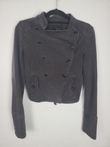 Jack Heather Grey French Winged Monkey Double Breasted Jacket Small Womens - £14.57 GBP