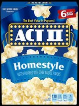 Act Ii Homestyle Microwave Popcorn 6 - 2.75-oz. Bags - £10.19 GBP