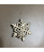 Vintage Silver Color - Christmas Snowflake Brooch Pin With Two Matching ... - $14.99