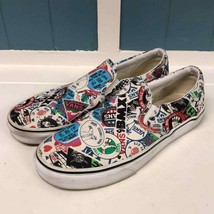 Vans Classic Slip-On Mash Up Stickers Mens 9 Skateboard Shoes women’s 10.5 - $59.75