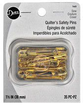 Dritz 1-1/2 Inch Quilters Brass Safety Pins 1465 - £5.36 GBP