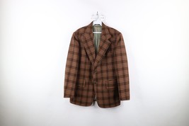 Vintage 70s Streetwear Mens 40R Knit 2 Button Sport Coat Suit Jacket Bro... - £54.87 GBP