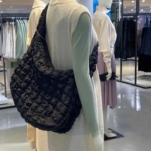 New Winter Big  Bag Space Cotton Handbag Woman Casual Tote Down Diagonal Bags Fe - £87.19 GBP