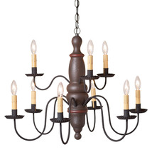 Irvin&#39;s Country Tinware Fairfield Chandelier in Americana Espresso - £467.83 GBP
