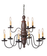 Irvin&#39;s Country Tinware Fairfield Chandelier in Americana Espresso - £467.07 GBP