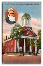 Courthouse Building Charlestown West Virginia WV Linen Postcard V12 - £3.07 GBP