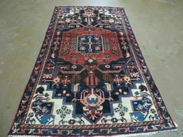 4&#39; X 7&#39; Antique 1920 Handmade Turkish Anatolian Wool Rug Veg Dye Nice - £403.08 GBP