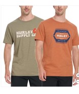 Hurley Mens T-Shirt Green Orange 2-Pack Graphic Tagless Cotton Lightweight - $58.99 CAD