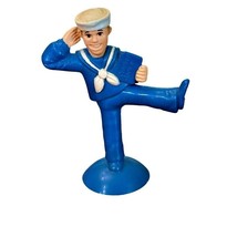 Premium Cracker Jack Prize Toy Sailor Saluting Blue Navy Man 2 Inch 2000... - $3.88