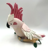 Stuffed Pink Cockatoo Hanging Parrot Bird Home Decor 21&quot; HANDMADE HOMEMADE - £17.19 GBP
