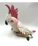 Stuffed Pink Cockatoo Hanging Parrot Bird Home Decor 21&quot; HANDMADE HOMEMADE - £17.57 GBP