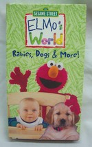 Vintage SESAME STREET Elmo&#39;s World BABIES, DOGS &amp; MORE VHS VIDEO 2000 - $14.85