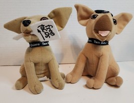 Yo Quiero Taco Bell Plush Dog Chihuahua by Applause lot of 2 - $12.59