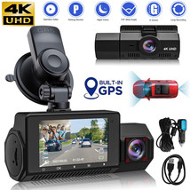 Hd 4K Gps Dual Lens Car Dvr Dash Cam Camera Recorder G-Sensor Ir Night V... - $135.99