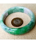 57mm Certified Type A Jadeite Bangle Grade A Vibrant Green Floating Flow... - $14,963.82 MXN