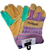Leather Palm Glove, w/ 2.5&quot; Rubberized Safety Cuff (1 Dozen) - $76.23 CAD