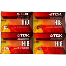 TDK Hi8 Video Cassette Tapes Camcorder MP 120 min P6-120H8MP Sealed Lot Of Four - £18.52 GBP