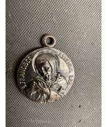 Vintage St. Francis Saint Anthony Pendant Religious Medal Christian Fran... - $231.40 MXN