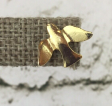 Gold Toned Bird Lapel Pin Small Tiny Elegant Simple - £4.65 GBP