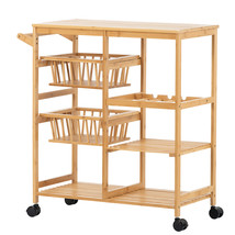 Bamboo Storage Island Kitchen Cart  - £188.79 GBP