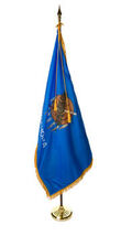 Oklahoma - 8' Flag Presentation Set - With Fringe, Pole Hem - $333.60
