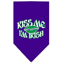 Kiss me I&#39;m Irish Screen Print Bandana Purple Small - £9.24 GBP
