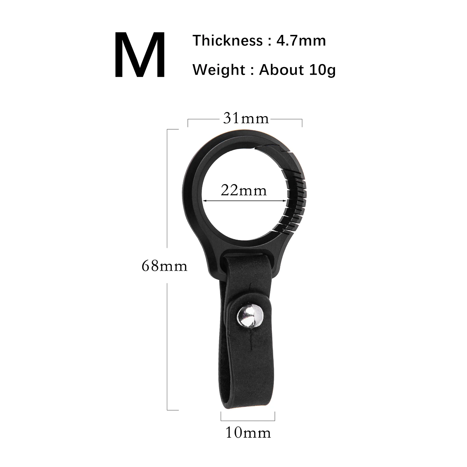 Titanium Alloy Keychain Car Key Ring Simple Leather Keychain New Black Durable G - £51.58 GBP