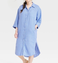 Universal Thread Women&#39;s 3/4 Sleeve Shirtdress with Pockets Blue Size XS - £16.06 GBP