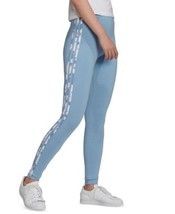 adidas Womens Floral 3-Stripe Leggings Size X-Small Color Blue - $48.37