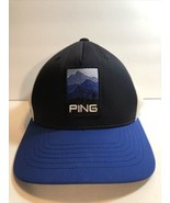 Ping 110 One Ten Golf Hat Snapback Blue &amp; White Mountain Patch Mesh Truc... - $19.16 CAD