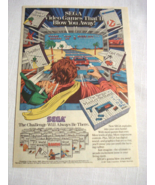1987 Color Ad Sega Video Games, Sega Master System - $10.96 CAD