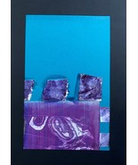 „ Blue velvet” original collage/ drawing - $366.77 MXN