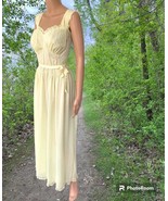 50s Artemis Gown Yellow 1950s Vintage Lingerie Sheer Lace 34 S XS - €43,11 EUR