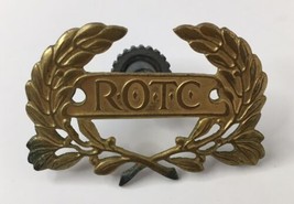 Vintage R.O.T.C. Laurel Wreath Screwback Pin Metal Military - £7.83 GBP