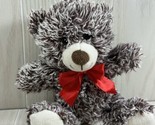 Best Made Toys small brown white plush teddy bear red ribbon bow - $7.27