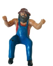 Thumb Wrestler Hillbilly Jim WWF rubber superstar WWE Vtg action figure toy 1980 - £23.70 GBP