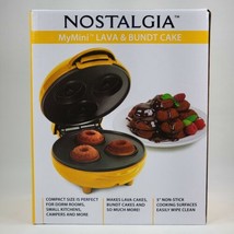 Nostalgia MyMini Lava &amp; Bundt Cake Maker Mini Donut Dessert Cooker Yellow  - $12.59