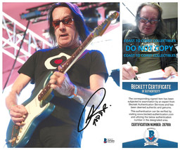 Todd Rundgren Utopia Rocker signed 8x10 photo Beckett COA Proof autographed.. - £86.03 GBP