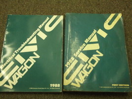 1988 Honda Civic Wagon Service Shop Repair Manual Set Dealership W Electrical - £71.24 GBP