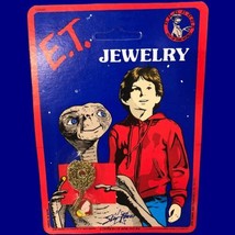 Vtg ET E.T. Gertie NECKLACE Drew Barrymore PENDANT Star Power 1982 On Card - £4.68 GBP