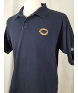 Reebok Chicago Bears Polo Shirt Adult Small Cotton Embroidered NFL Navy ... - £10.26 GBP