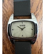 Guess Stainless Steel Dress Watch w/ Two-Tone Black &amp; Gray Band ~ New Ba... - $24.18